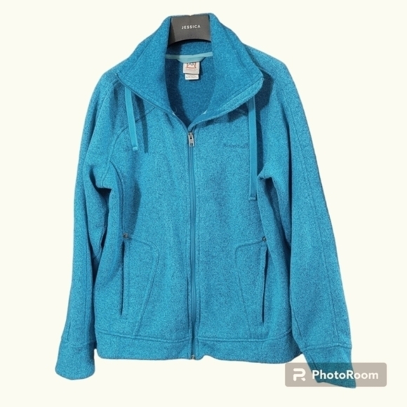 AVALANCHE blue green full zip front fleece jacket - Picture 5 of 13